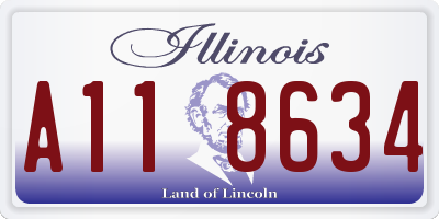 IL license plate A118634