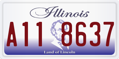 IL license plate A118637