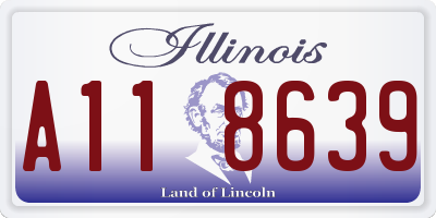 IL license plate A118639