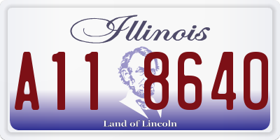 IL license plate A118640