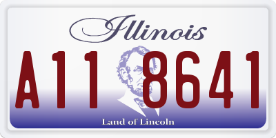IL license plate A118641