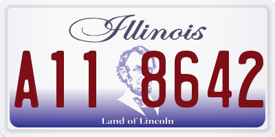 IL license plate A118642