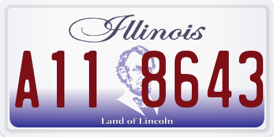 IL license plate A118643