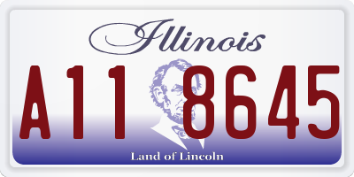 IL license plate A118645