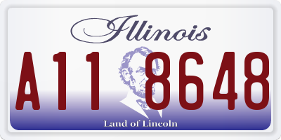 IL license plate A118648