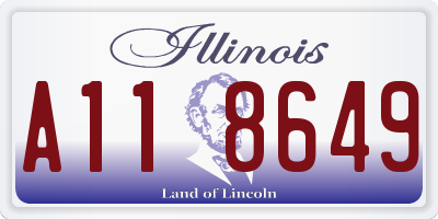 IL license plate A118649