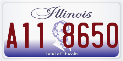 IL license plate A118650