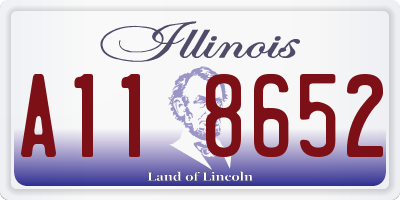 IL license plate A118652