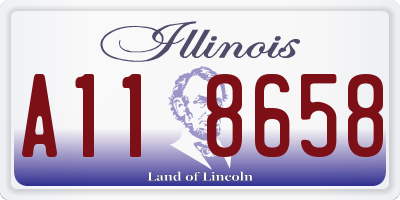 IL license plate A118658
