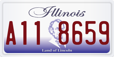 IL license plate A118659