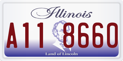 IL license plate A118660