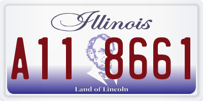 IL license plate A118661