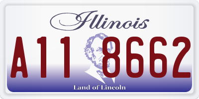 IL license plate A118662