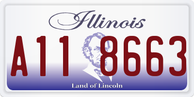 IL license plate A118663