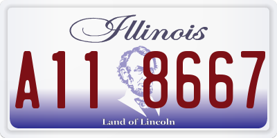 IL license plate A118667