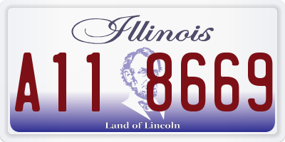 IL license plate A118669
