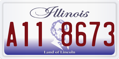 IL license plate A118673