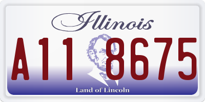 IL license plate A118675