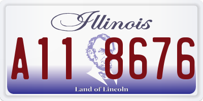 IL license plate A118676