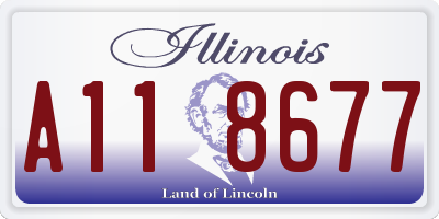 IL license plate A118677