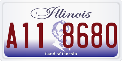 IL license plate A118680