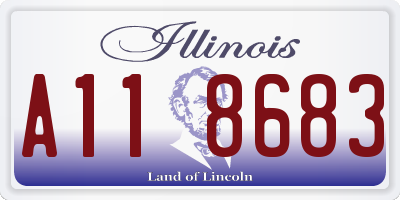 IL license plate A118683