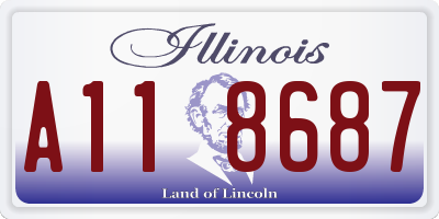 IL license plate A118687