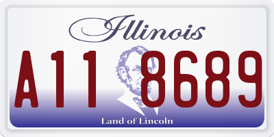 IL license plate A118689