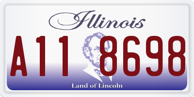 IL license plate A118698
