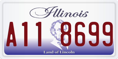 IL license plate A118699