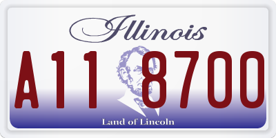 IL license plate A118700