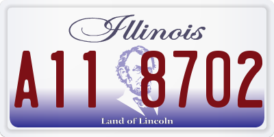 IL license plate A118702