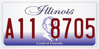 IL license plate A118705