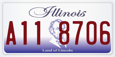 IL license plate A118706