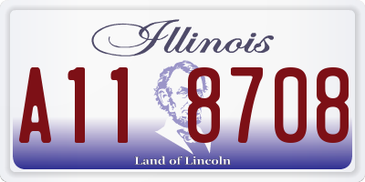 IL license plate A118708