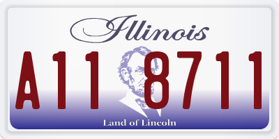 IL license plate A118711