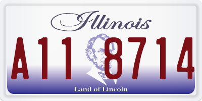 IL license plate A118714
