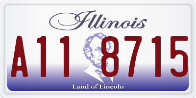 IL license plate A118715