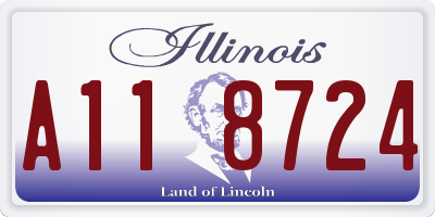 IL license plate A118724