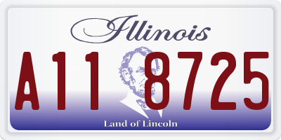 IL license plate A118725