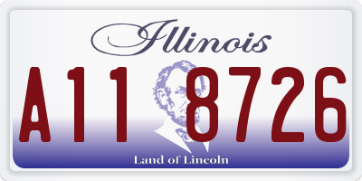 IL license plate A118726