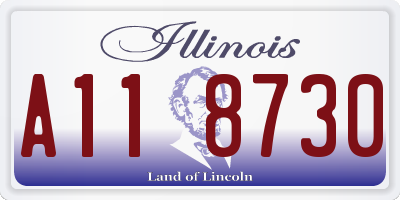 IL license plate A118730