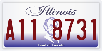 IL license plate A118731