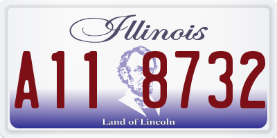IL license plate A118732