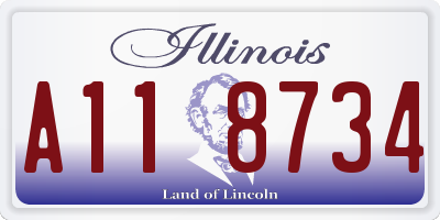 IL license plate A118734