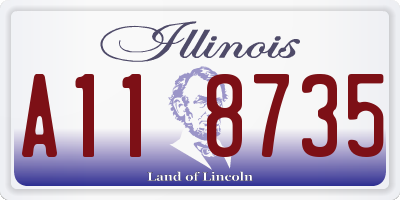 IL license plate A118735