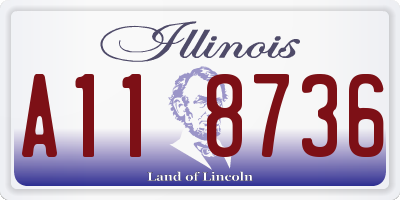 IL license plate A118736