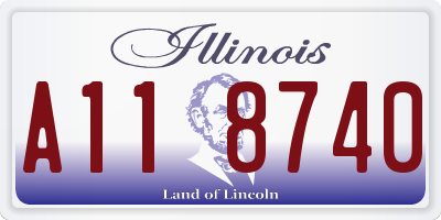 IL license plate A118740