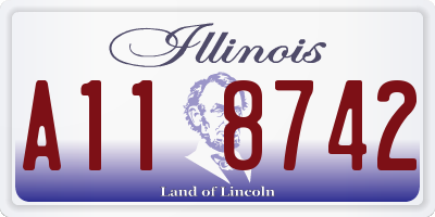 IL license plate A118742