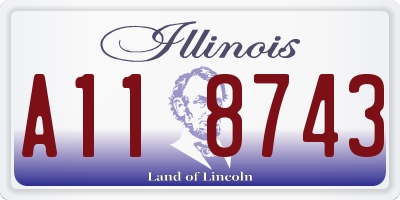 IL license plate A118743